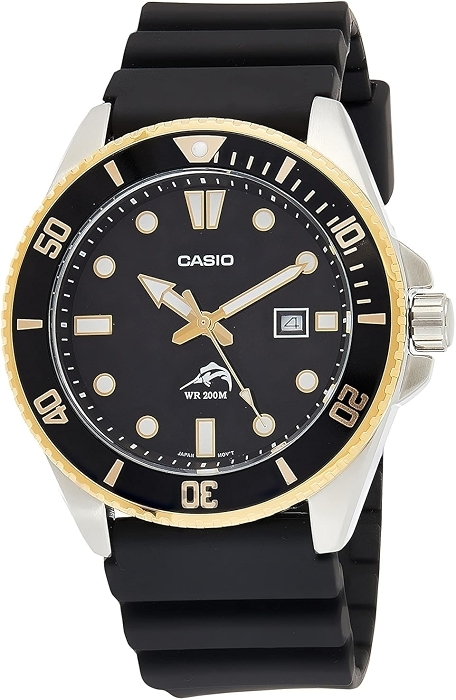 Casio MDV-106G Duro Diver-Style Watch, 200M Water Resistant, Stainless Steel
