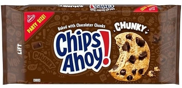 CHIPS AHOY! Chunky Fudgy Chocolate Chip Cookies, Party Size, 24.75 oz