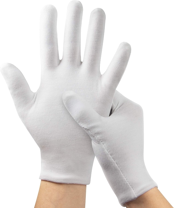 Moisturizing Gloves Overnight for Men and Women, 5 Pairs (10 Pcs), White Cotton