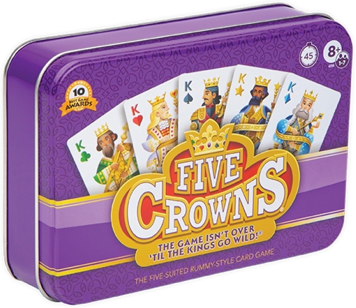 Five Crowns Collectible Tin – Card Game for Kids and Adults, 1-7 Players, Ages 8+