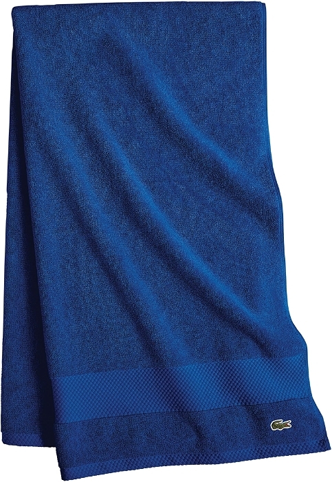 Lacoste Heritage 100 Supima Cotton Bath Towel 30" x 54", Surf Blue