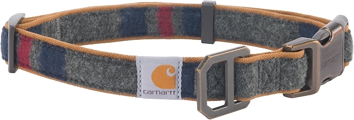 Carhartt Nylon Duck Blanket Stripe Dog Collar Brown/Stripe L