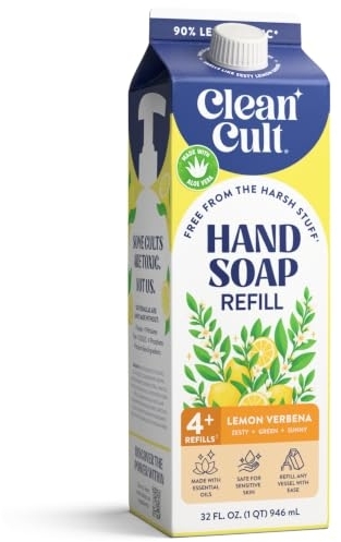 Cleancult Liquid Hand Soap Refill - Lemon Verbena, Moisturizes, 32 oz