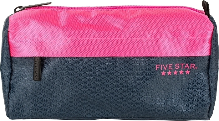 Five Star Pencil Pouch, 9-Pocket Zipper Pouch, Storage Organizer, Navy/Pink