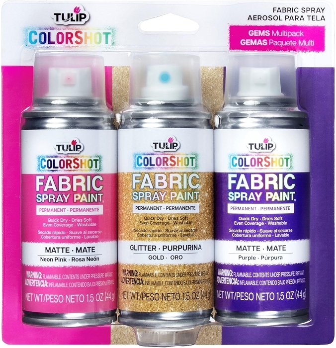 TULIP ColorShot Fabric Spray Paint, 3 Pack Jewel Tone Gem Colors