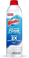 Windex Fast Shine Foam Glass Cleaner, All-Purpose Cleaning Spray, 19 oz