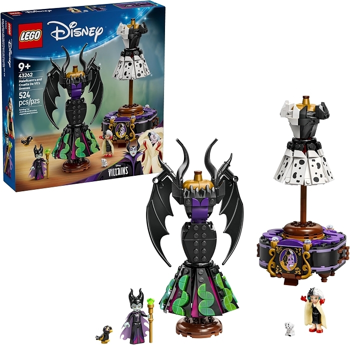 LEGO Disney Villains Maleficent's and Cruella De Vil's Dresses Kids Toy - 43262