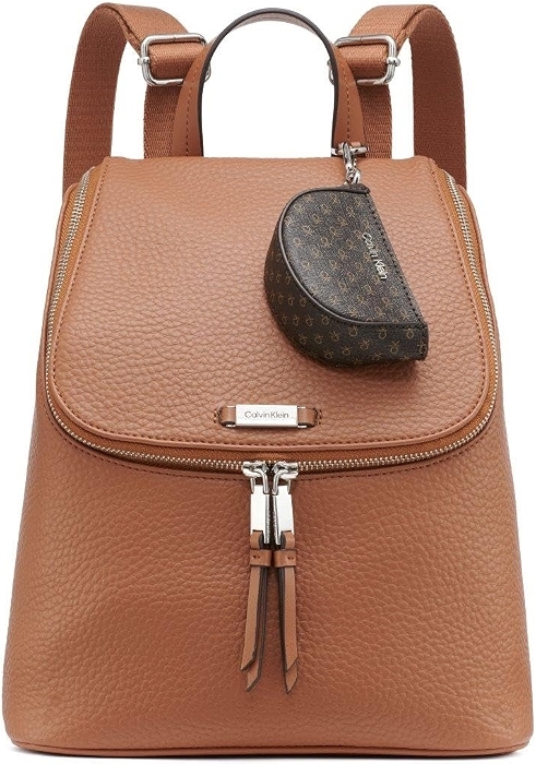 Calvin Klein Women's Zulle Organizational Backpack, Caramel, OS