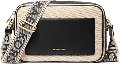 Michael Kors Maeve Large Pocket Crossbody Bag, Gold-Tone Hardware/Black, One Size