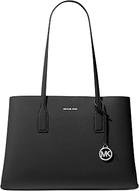 Michael Kors Ruthie Medium Tote Bag, Silver-Tone Hardware/Black