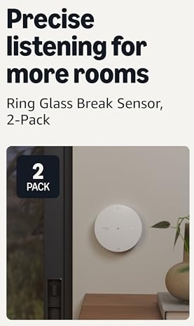 Ring Glass Break Sensor (newest model) โ Instant notifications, 2-pack
