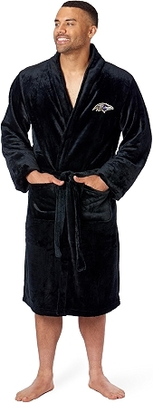 Northwest NFL Baltimore Ravens Silk Touch Bathrobe, Small/Medium, Black