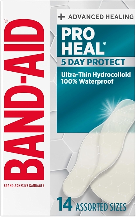 BAND-AID Brand Pro Heal 5 Day Protect Hydrocolloid Bandages, Assorted, 14ct