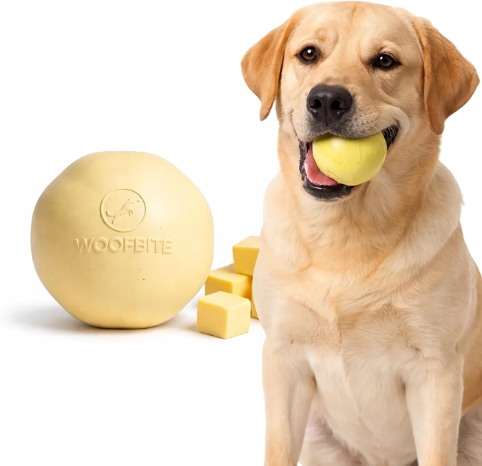 WoofBite Indestructible Dog Ball, Durable Chew Toy for Aggressive Chewers, 3"