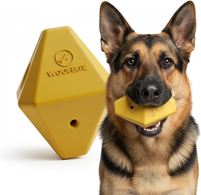 WoofBite Virtually Indestructible Diamond Dog Toy - Tough Chew Toy for Medium/Large