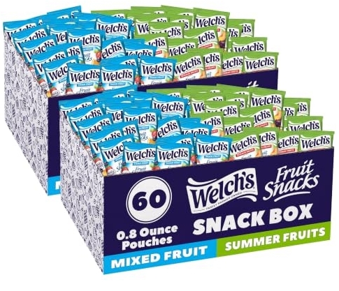 Welch's Fruit Snacks, Mixed Fruit & Summer Fruits, Gluten Free, 120 Packs