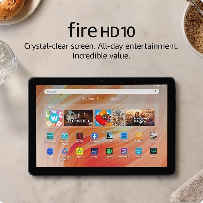 Amazon Fire HD 10 Tablet, 10.1" Full HD Screen, Octa-Core, 32 GB, Black