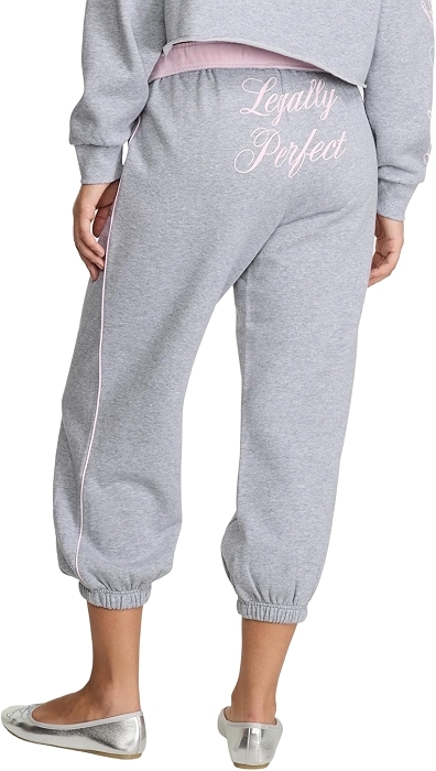 Victoria's Secret Pink Elle Campus Fleece Capri Sweatpants, Medium Heather Grey, S