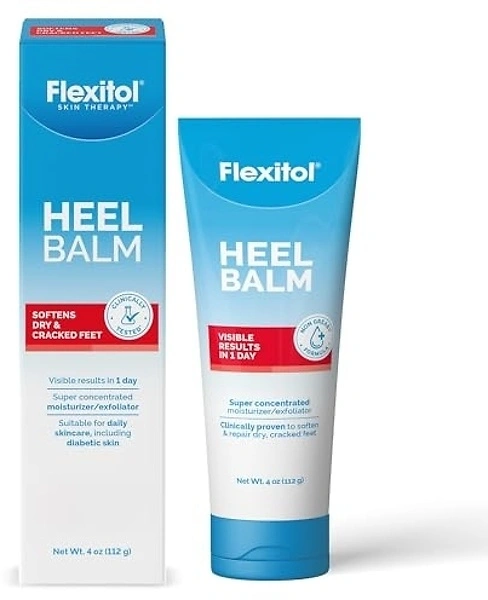 Flexitol Heel Balm, Cracked Heel Cream & Foot Balm, Intensive Hydration, 4 oz