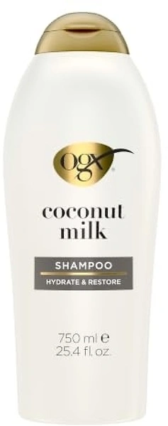 OGX Nourishing + Coconut Milk Shampoo, 25.4 fl. oz, Hydrating & Restoring