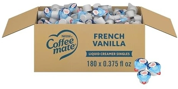 Nestle Coffee mate Coffee Creamer, French Vanilla, Liquid Singles, 180 Count