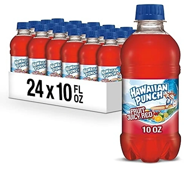 Hawaiian Punch Fruit Juicy Red Juice Drink, 10 Oz Bottles, 24 Count