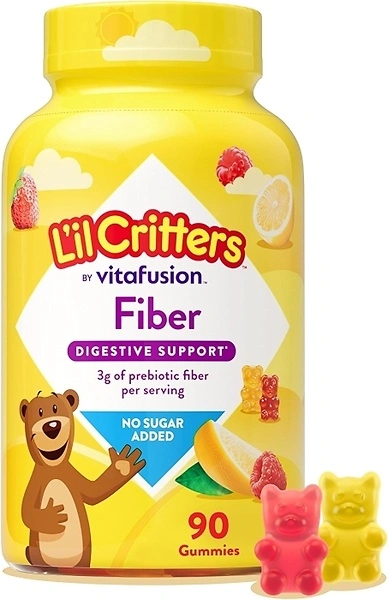 Lil Critters Kids Fiber Gummies for Digestive Support Sugar Free