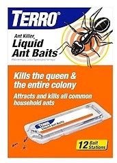 TERRO Liquid Ant Killer Bait Stations, 12-Pack, Indoor Ant Traps, Borax Formula
