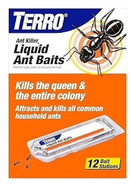 TERRO Liquid Ant Killer Bait Stations, 12-Pack, Indoor Ant Traps, Borax Formula