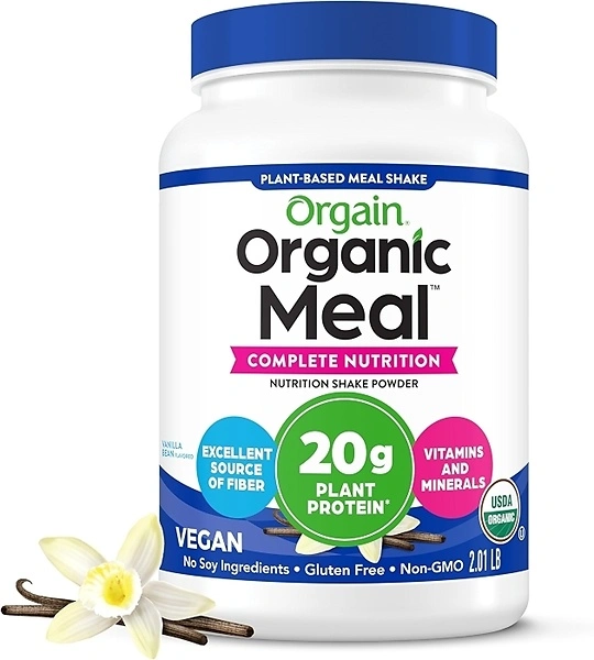 Orgain Organic 20g Vegan Protein Powder, Vanilla Bean, 2.01 lb, Gluten Free