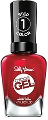 Sally Hansen Miracle Gel Nail Polish, Two-Step System, 449 Rhapsody Red