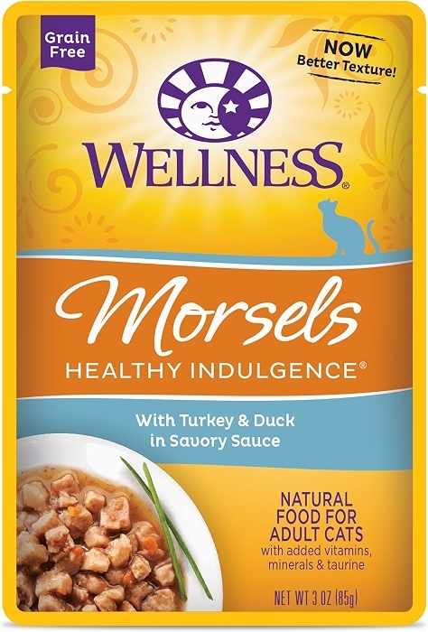 Wellness Healthy Indulgence Grain Free Wet Cat Food, Turkey and Duck, 24 Pack