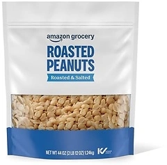 Amazon Grocery Roasted Peanuts, Roasted & Salted, 44 Oz