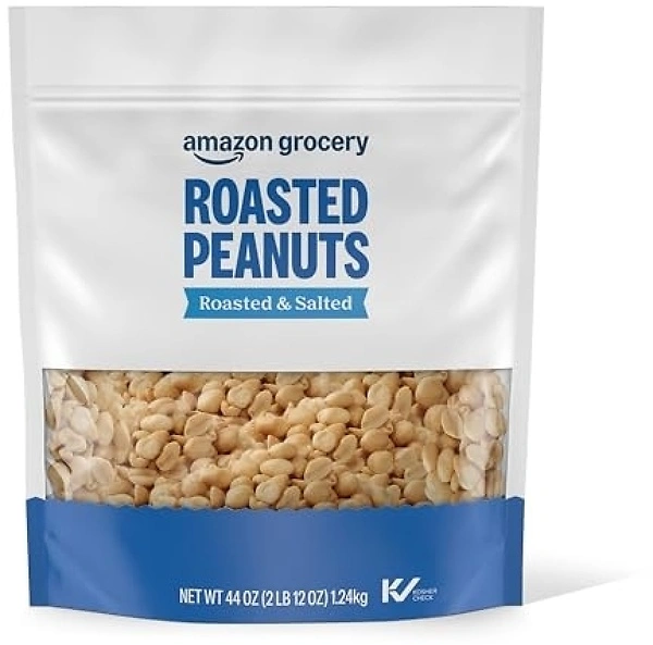 Amazon Grocery Roasted Peanuts, Roasted & Salted, 44 Oz