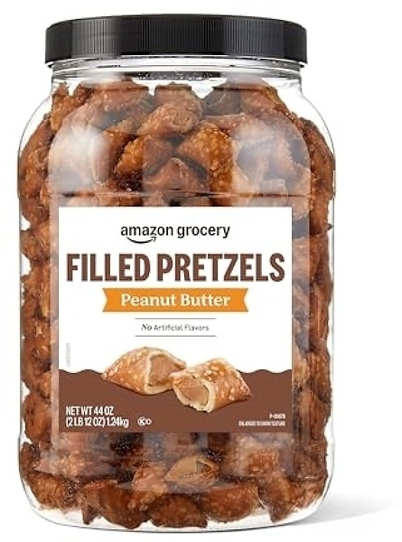 Amazon Brand - Amazon Fresh Peanut Butter Filled Pretzels, 44 oz