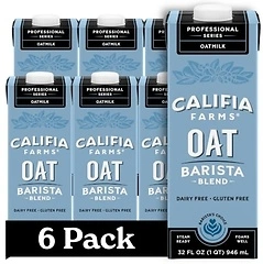 Califia Farms Oat Barista Blend Oat Milk, 32 Oz, Pack of 6, Dairy Free, Vegan
