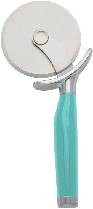 KitchenAid Classic Pizza Wheel, Sharp Blade, Built In Finger Guard, 9-Inch, Aqua Sky