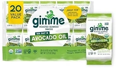 Gimme Seaweed Organic Seaweed Snack, Avocado & Sea Salt, .17oz, 20 Count