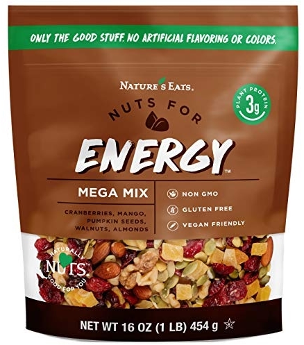 Nature's Eats Mega Energy Mix, 16 Oz - Gluten Free Vegan & Organic Snacks