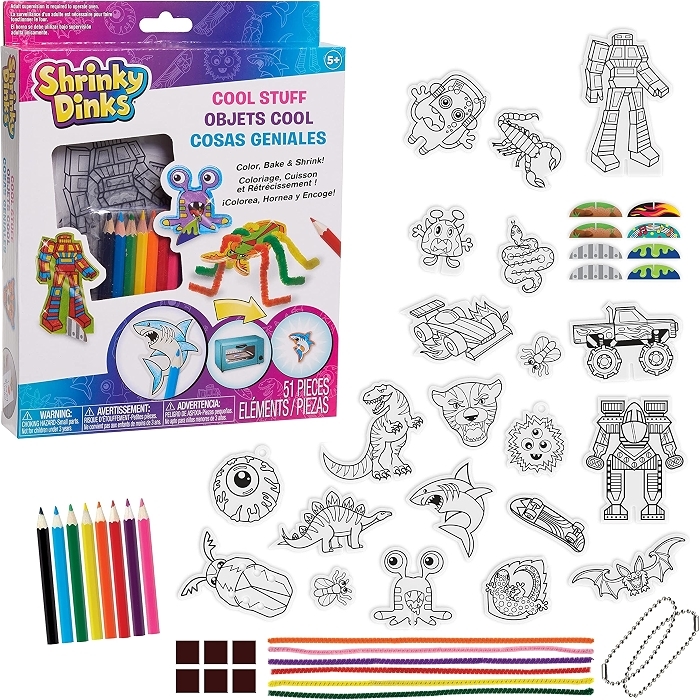 Shrinky Dinks Cool Stuff Activity Set, Kids Art and Craft for Ages 5 Up