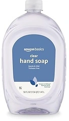 Amazon Basics Gentle & Mild Clear Liquid Hand Soap Refill, 50 Fluid Ounces
