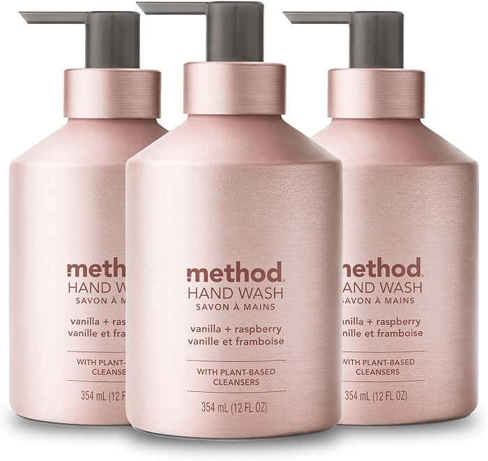 method Gel Hand Soap, Vanilla + Raspberry, 12 fl oz, 3 Pack
