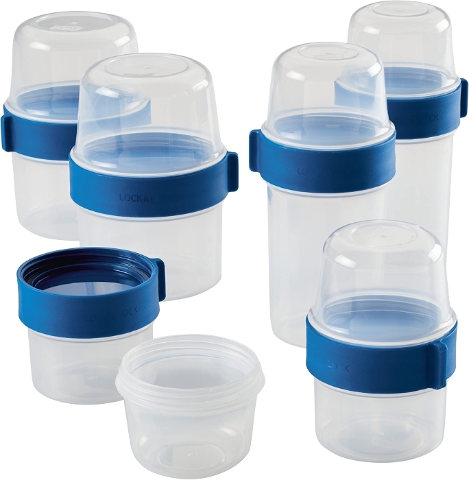 LOCK & LOCK Easy Essentials Twist Two Way Food Storage Container, 12-Piece Set