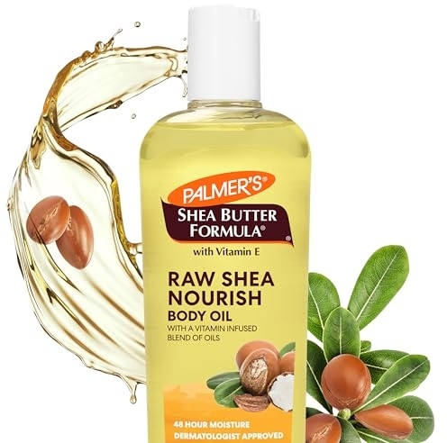 Palmer's Raw Shea Body Oil with Vitamin E, Deep Moisturizer, 8.5 oz