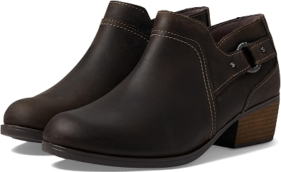 Clarks Women's Charlten Grace Ankle Boot, Taupe Oily Leather, 6.5 Medium US