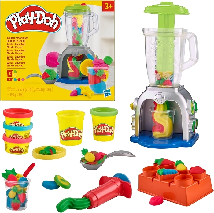 Play Doh Swirlin' Smoothies Toy Blender Playset, Kids Arts and Crafts Toys