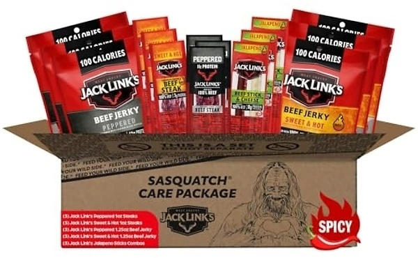 Jack Link's Spicy Beef Jerky Variety Pack Gift Basket - 15 Pack
