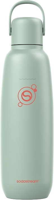 sodastream Fizz & Go Cool, Stainless Steel Carbonated Water Bottle 0.9L, Mint Green