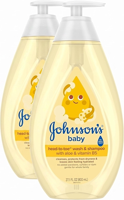 Johnson's Baby Head-To-Toe Wash & Shampoo + Aloe & Vitamin B5, 27.1 fl. oz, 2 Pack