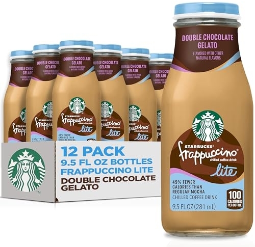 Starbucks Frappuccino Lite, Chocolate Gelato, 9.5oz Bottles (12 Pk)